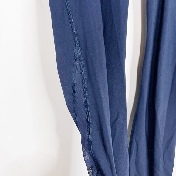 Lululemon Womens 4 Blue Train Times 7/8 Leggings 25" Mesh Piecing Activewear - Picture 5 of 9